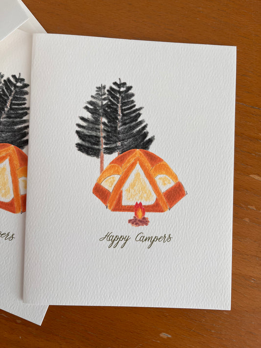 Happy Campers Note Card Set