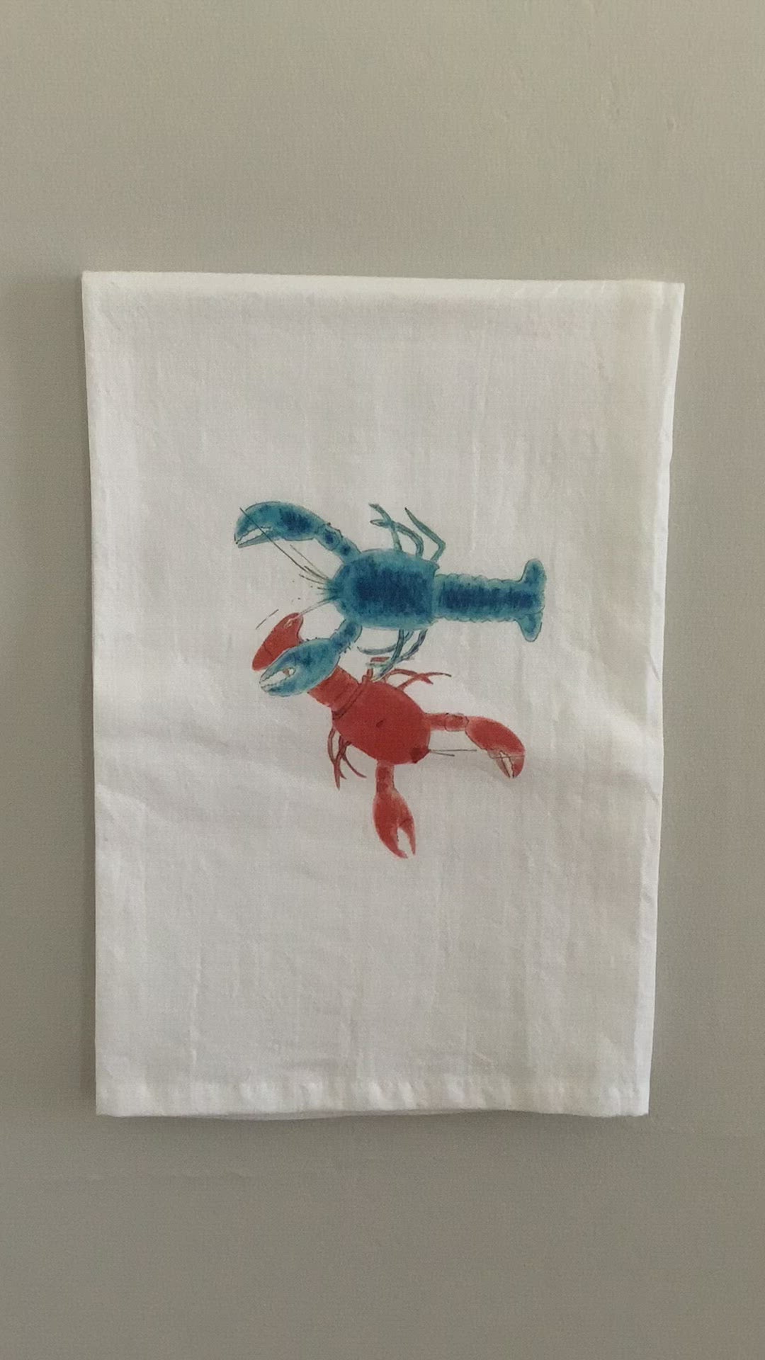 Red Lobster Blue Lobster Kitchen Towel