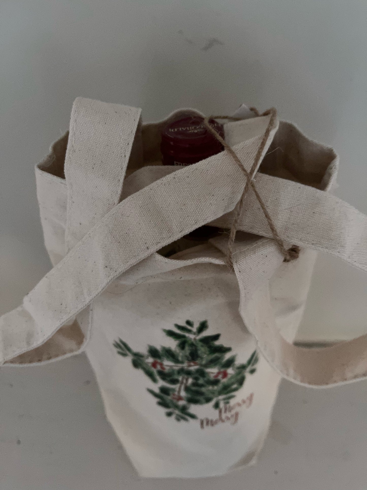 Holly Berry Merry Merry Wine Bag With Gift Card