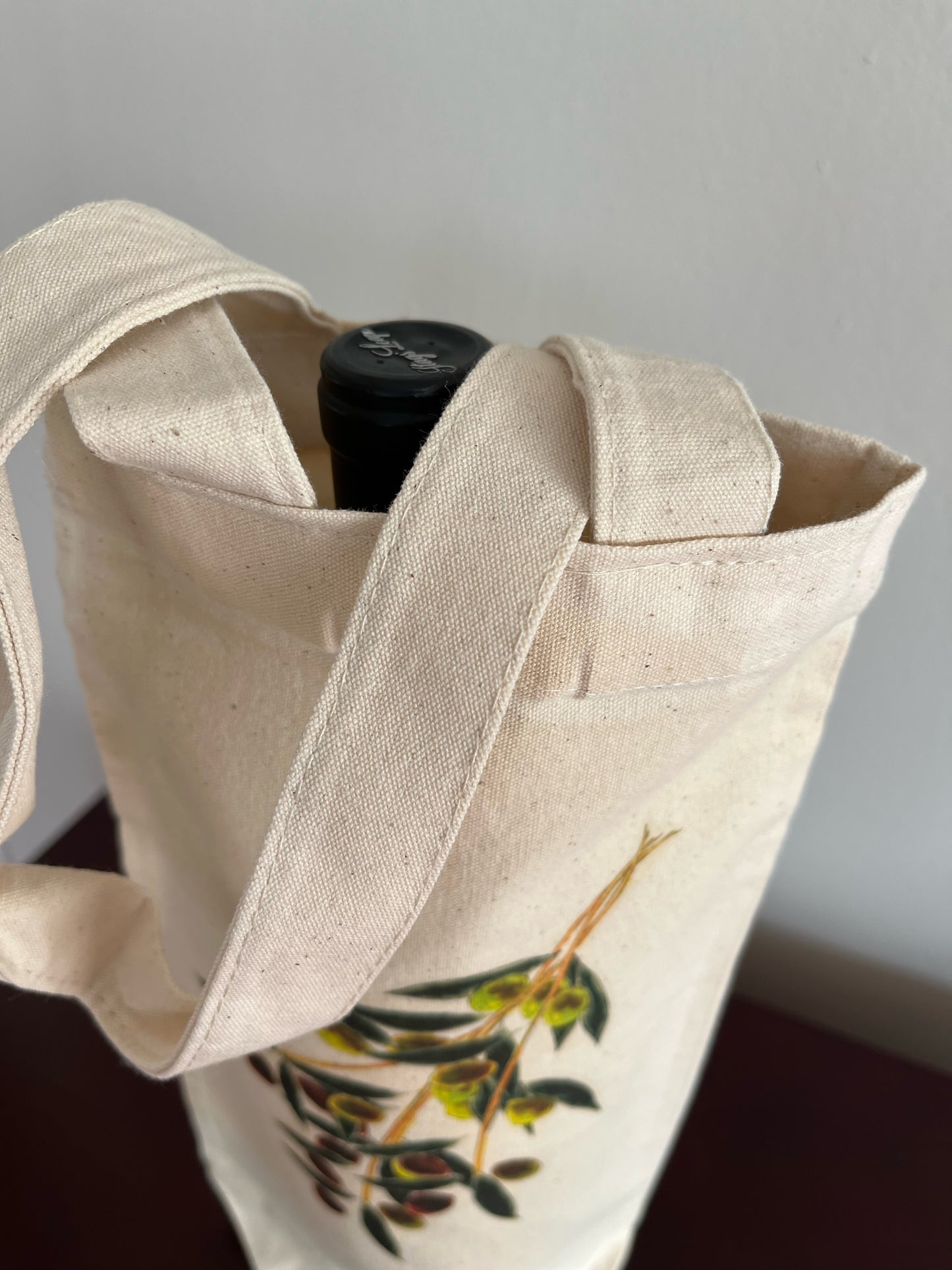 Olive Tote, Wine Bag, Bag with Gift Card