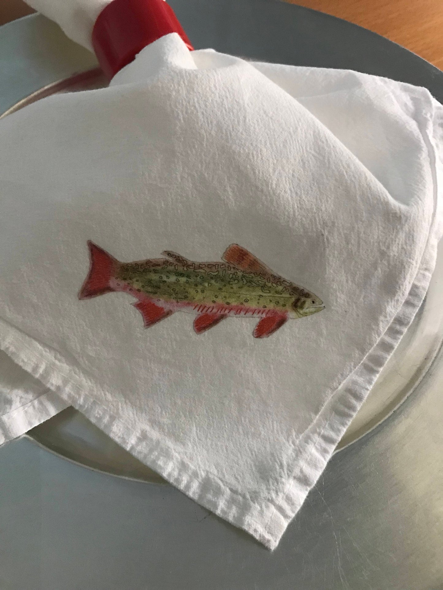 Brook Trout Cotton Napkin Set.