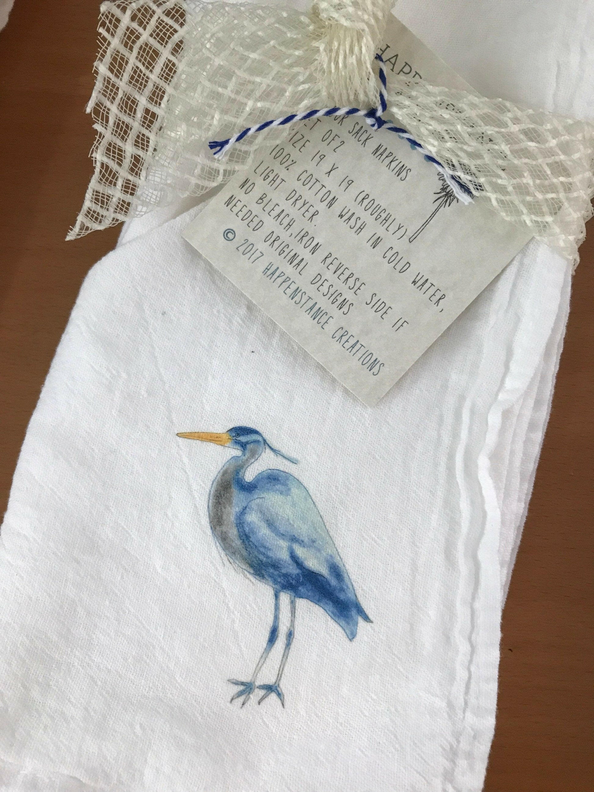 Heron Cotton Napkin Set.