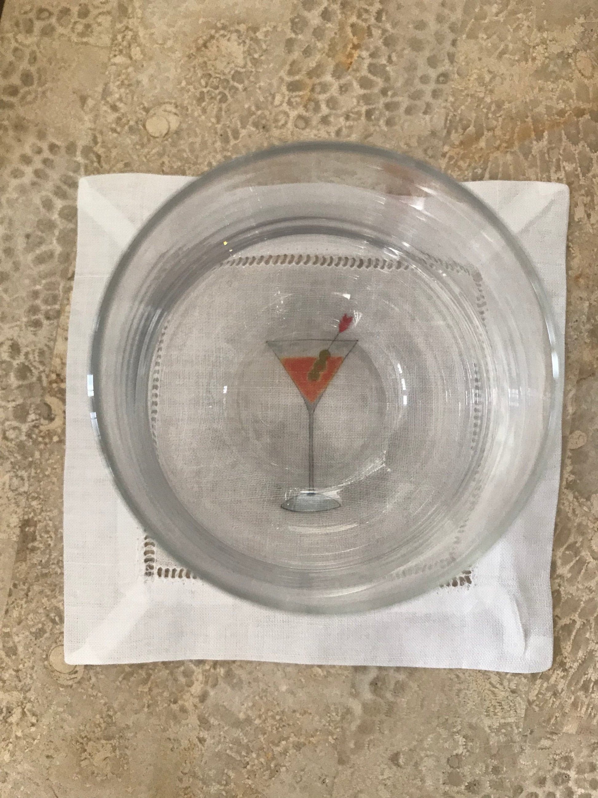 Martini Cocktail Coasters Napkins.