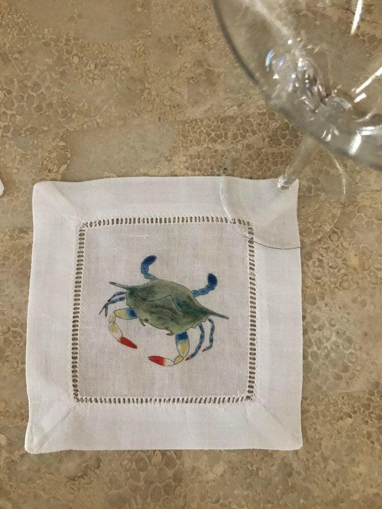 Crab Cocktail Coaster Napkins.