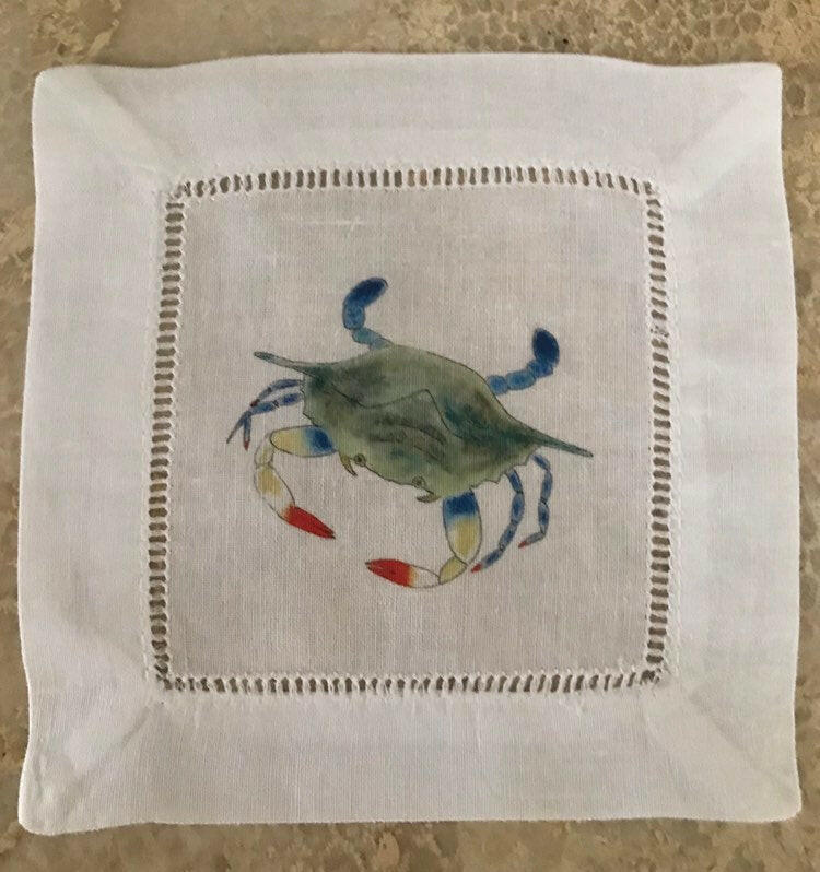 Crab Cocktail Coaster Napkins.
