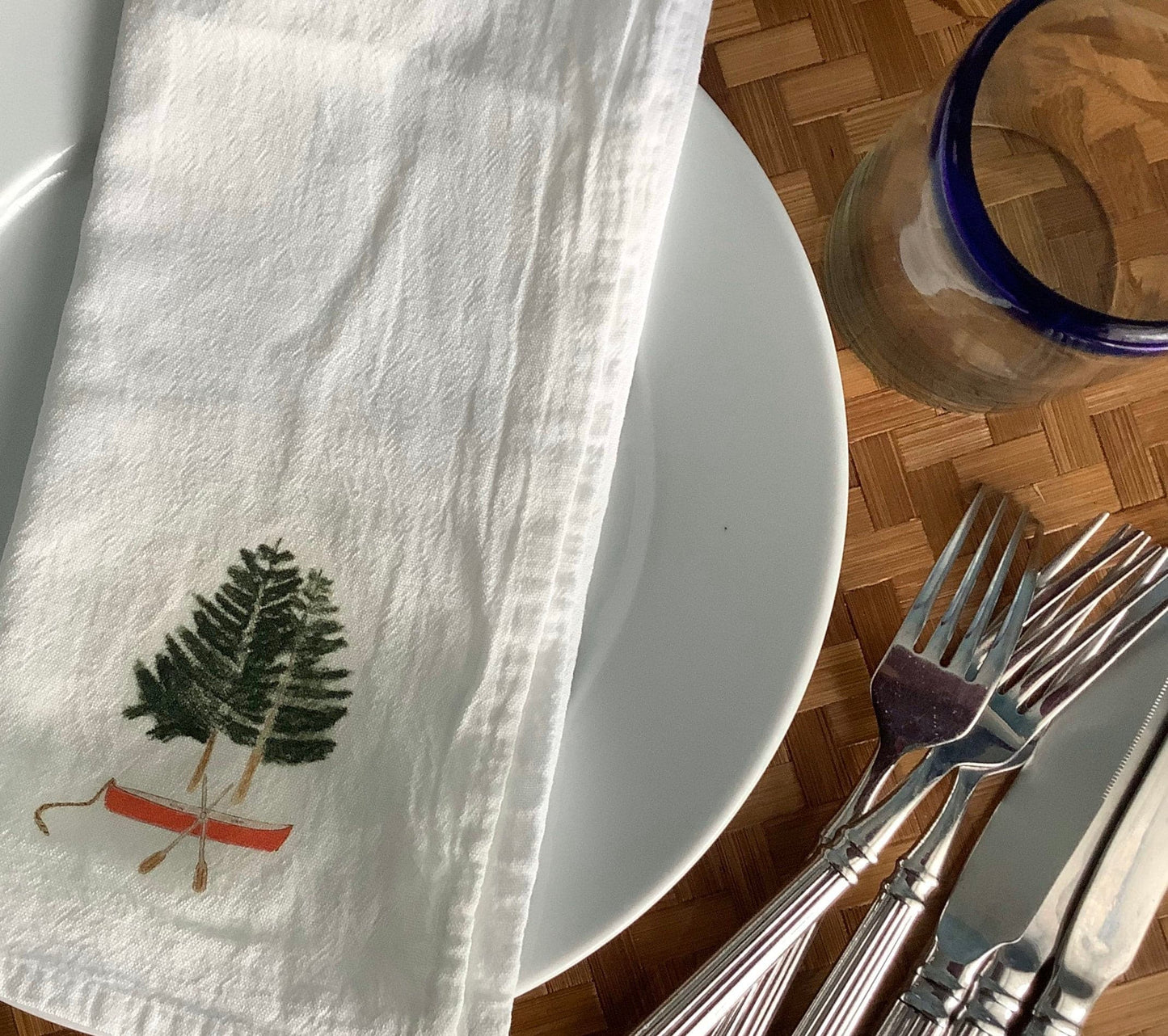 Lake House Cotton Napkin Set.