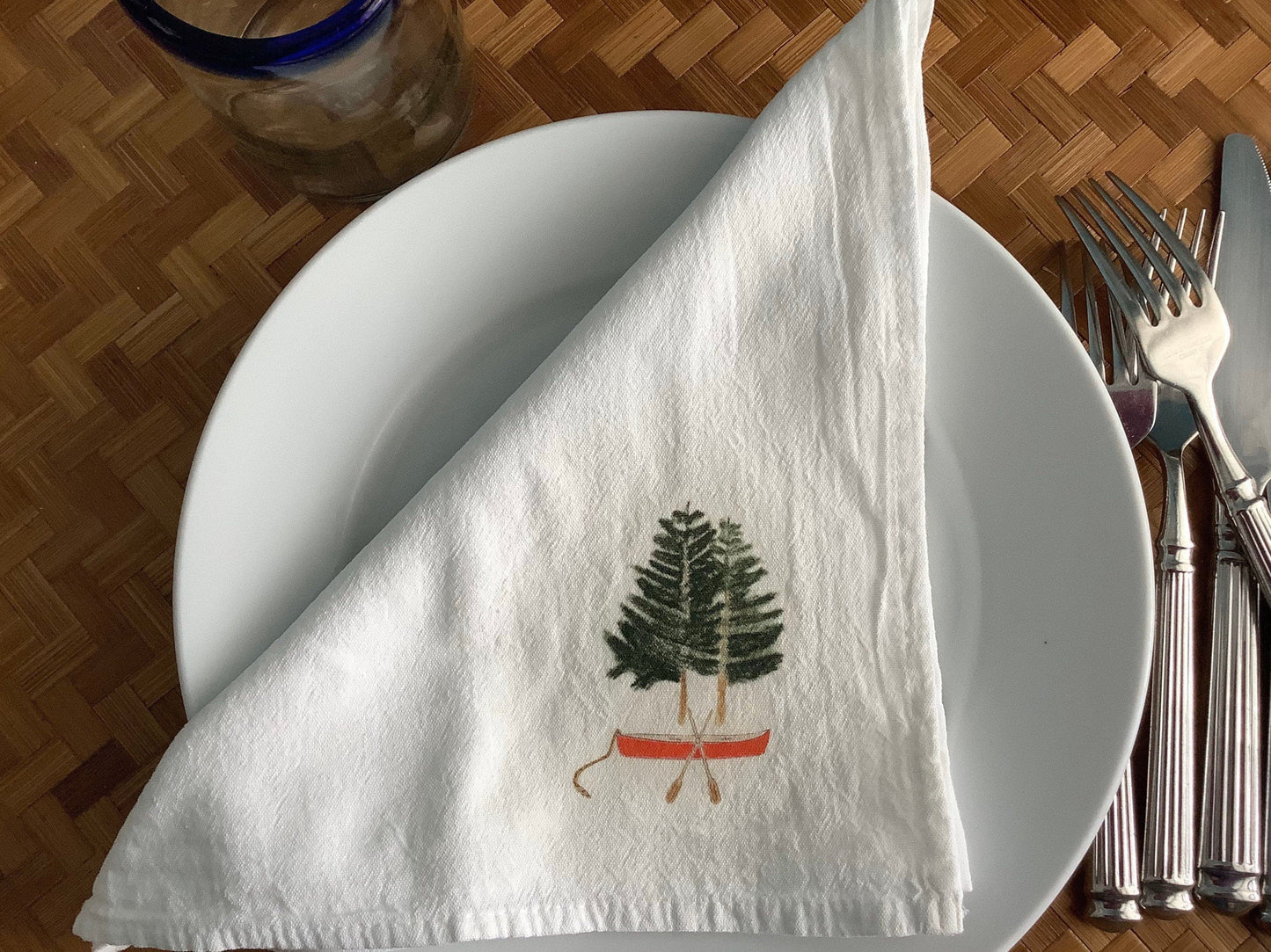 Lake House Cotton Napkin Set.