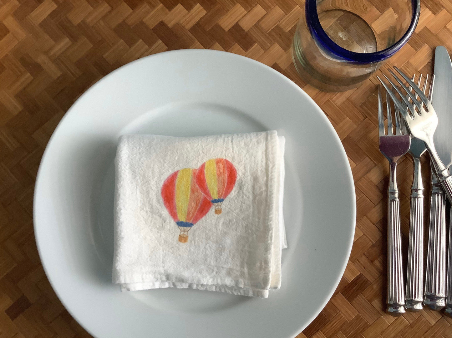 Hot Air Balloons Cotton Napkin Set