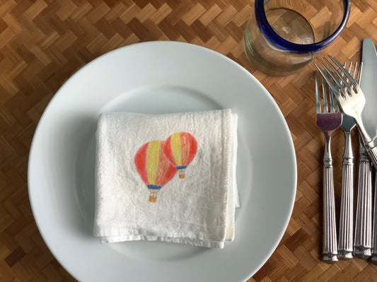 Hot Air Balloons Cotton Napkin Set