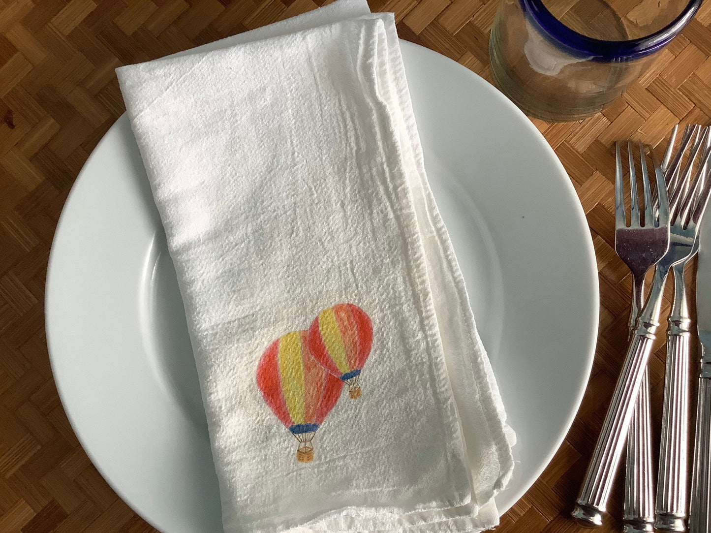 Hot Air Balloons Cotton Napkin Set