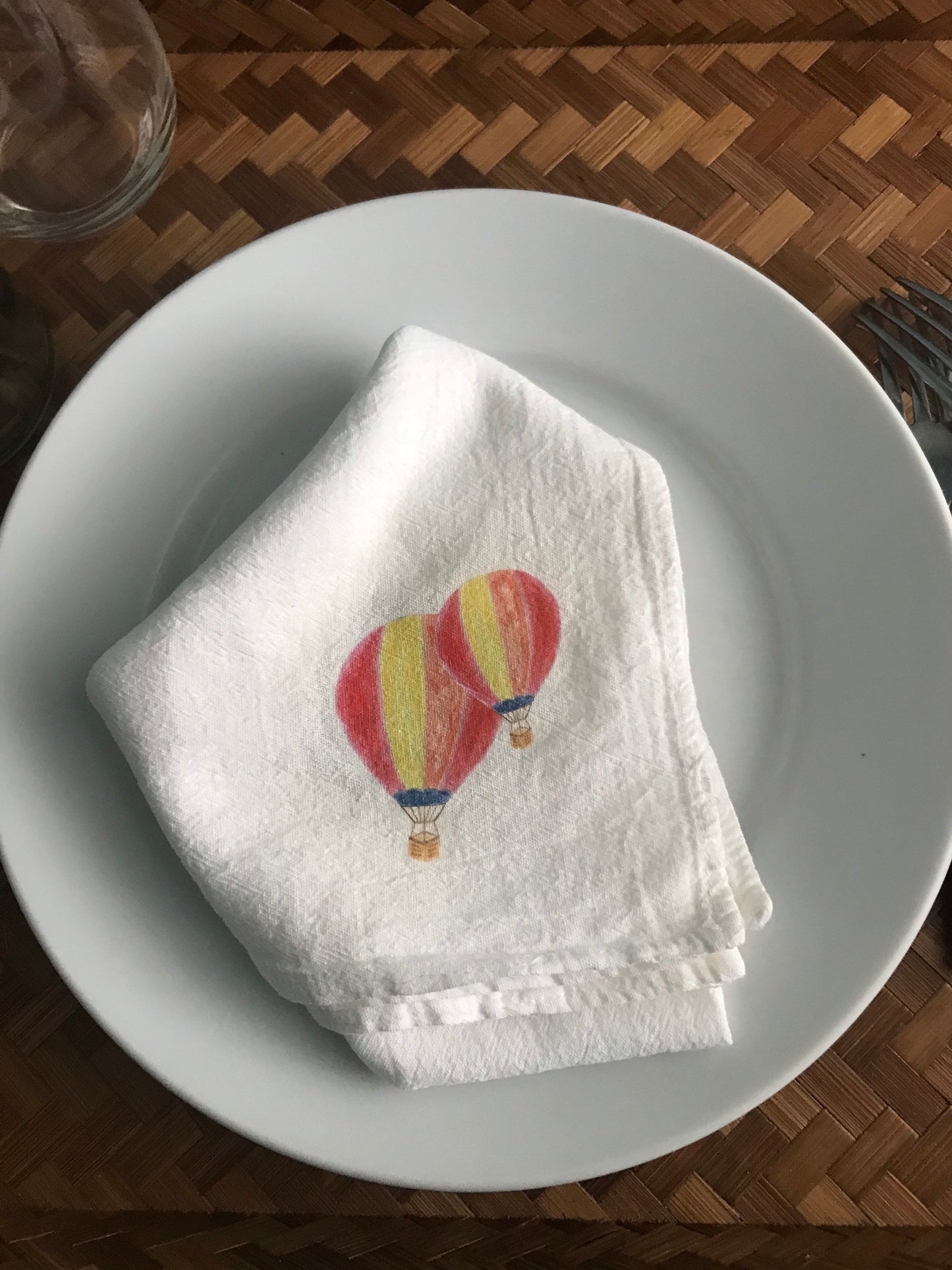 Hot Air Balloons Cotton Napkin Set