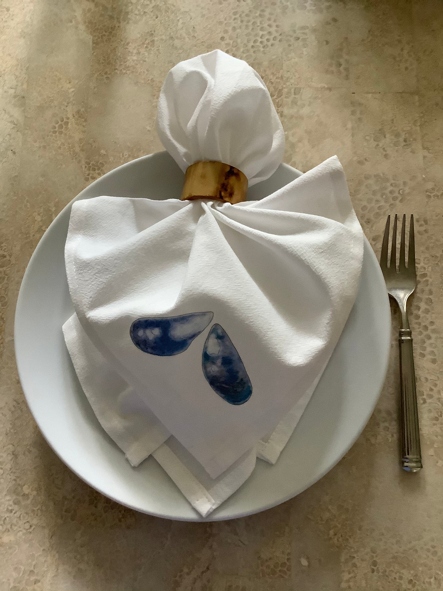 Blue Mussels Napkins Napkin Set