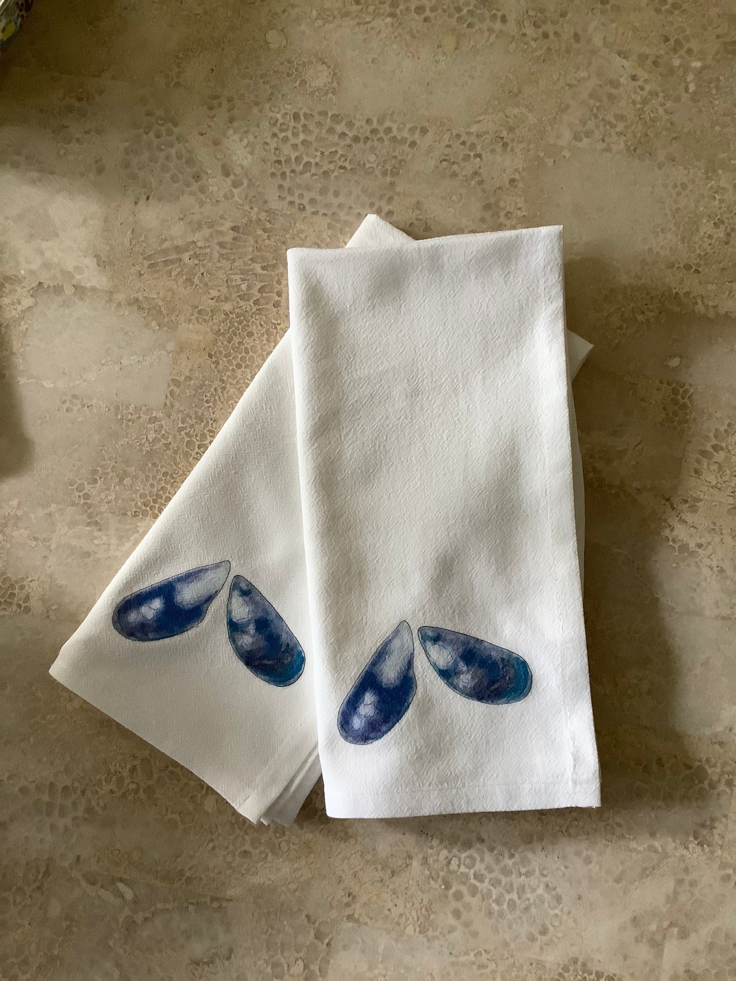 Blue Mussels Napkins Napkin Set