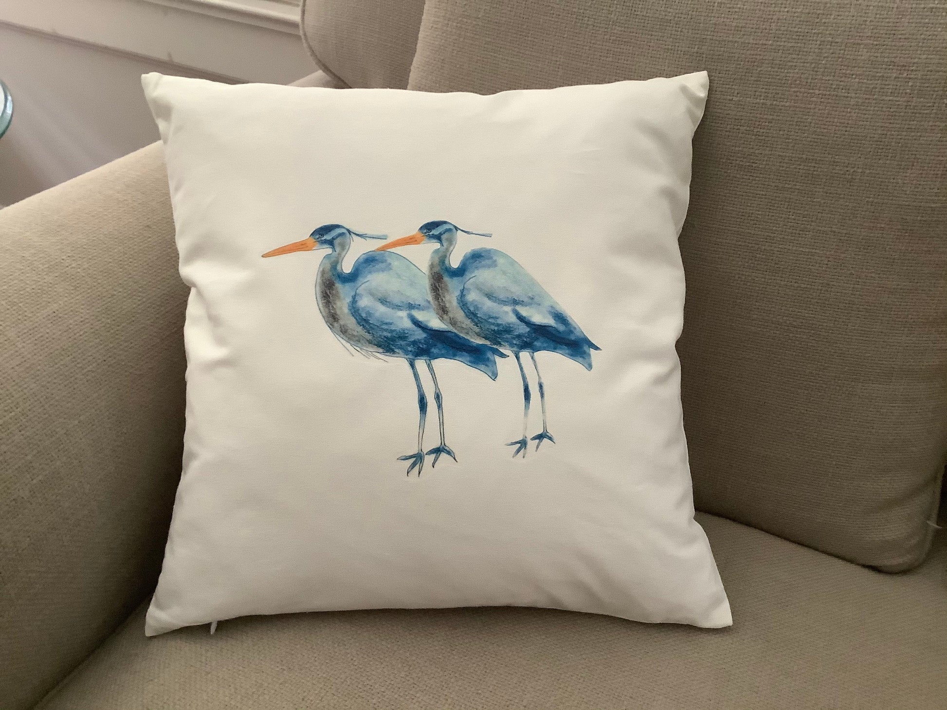 Heron Decorative Throw Pillow.