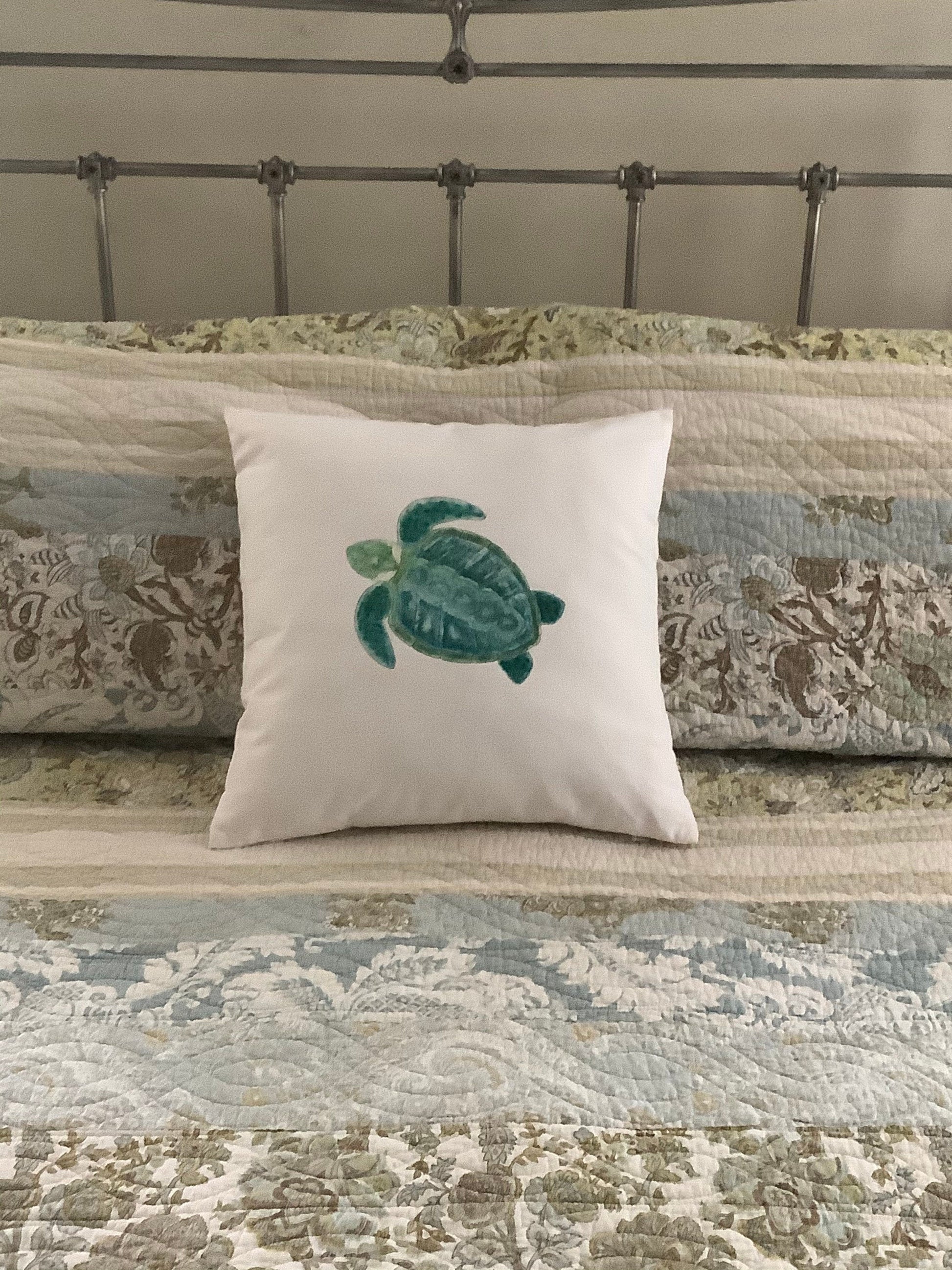 Sea Turtle Decorative Throw Pillow.