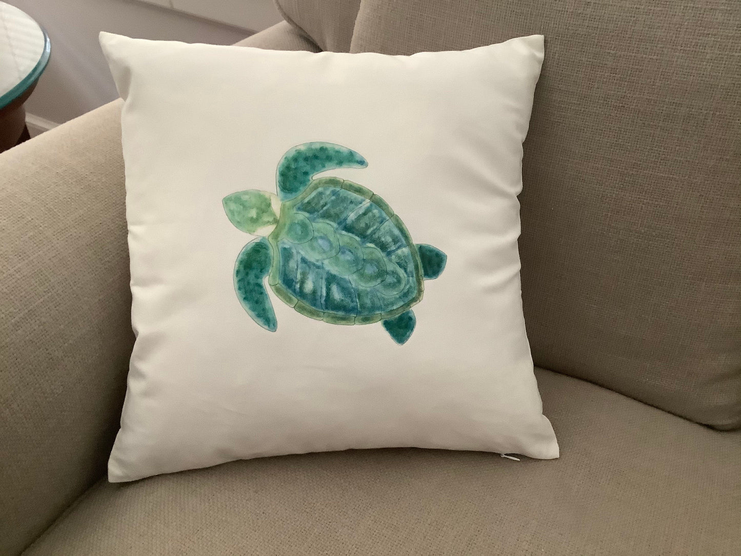 Sea Turtle Decorative Throw Pillow.