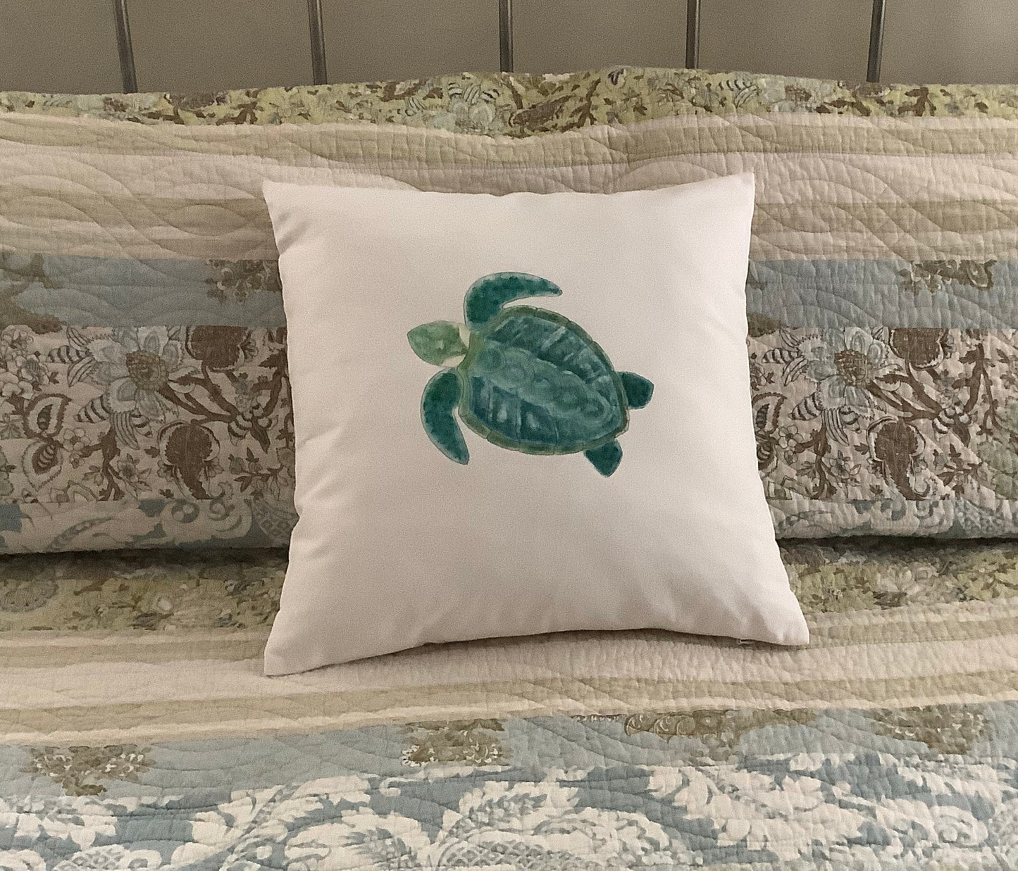 Sea Turtle Decorative Throw Pillow.
