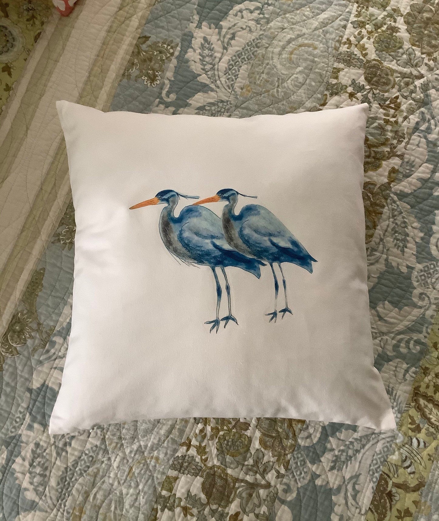 Heron Decorative Throw Pillow.