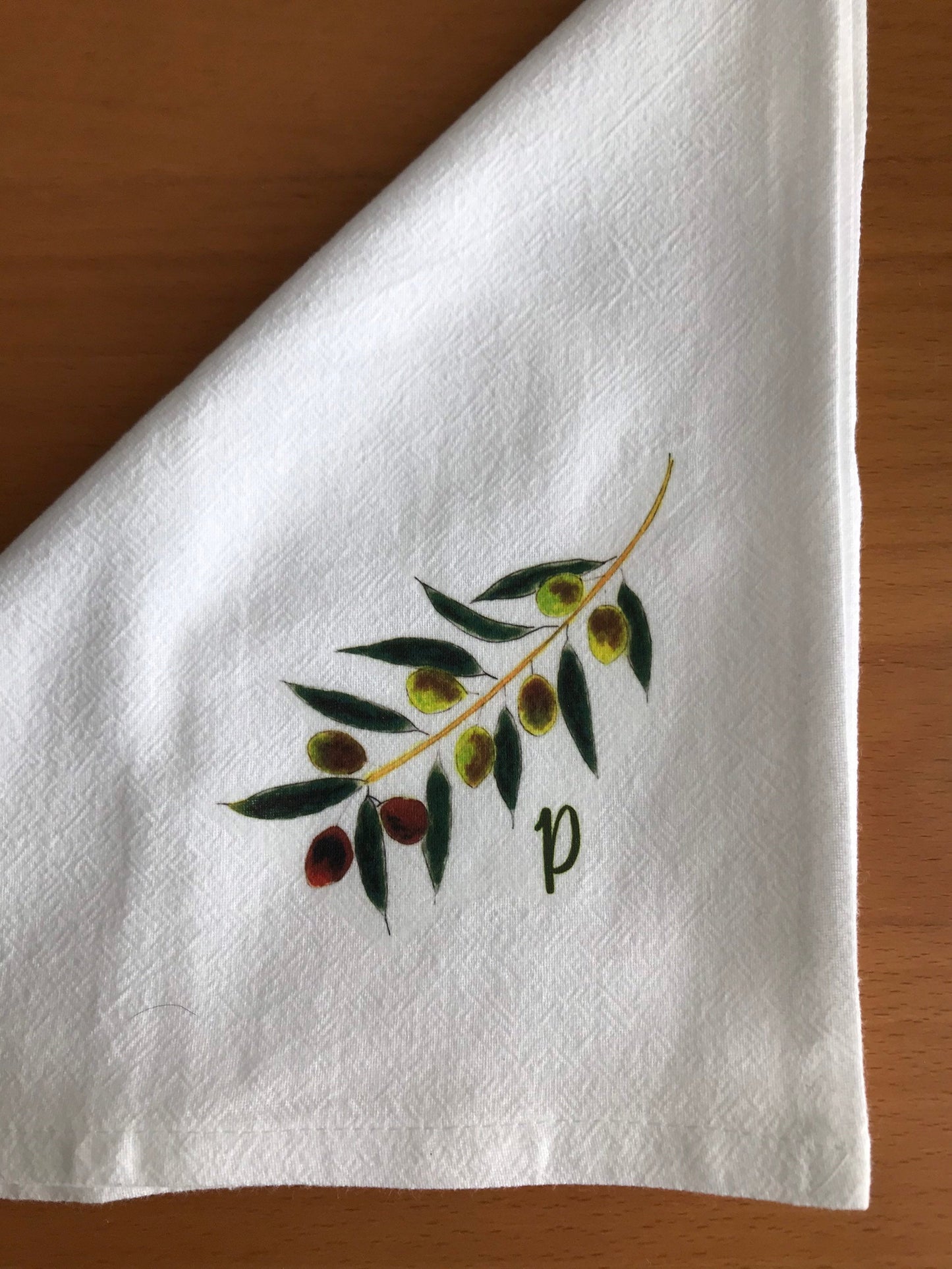 Olive Napkins, Personalized Napkin Set