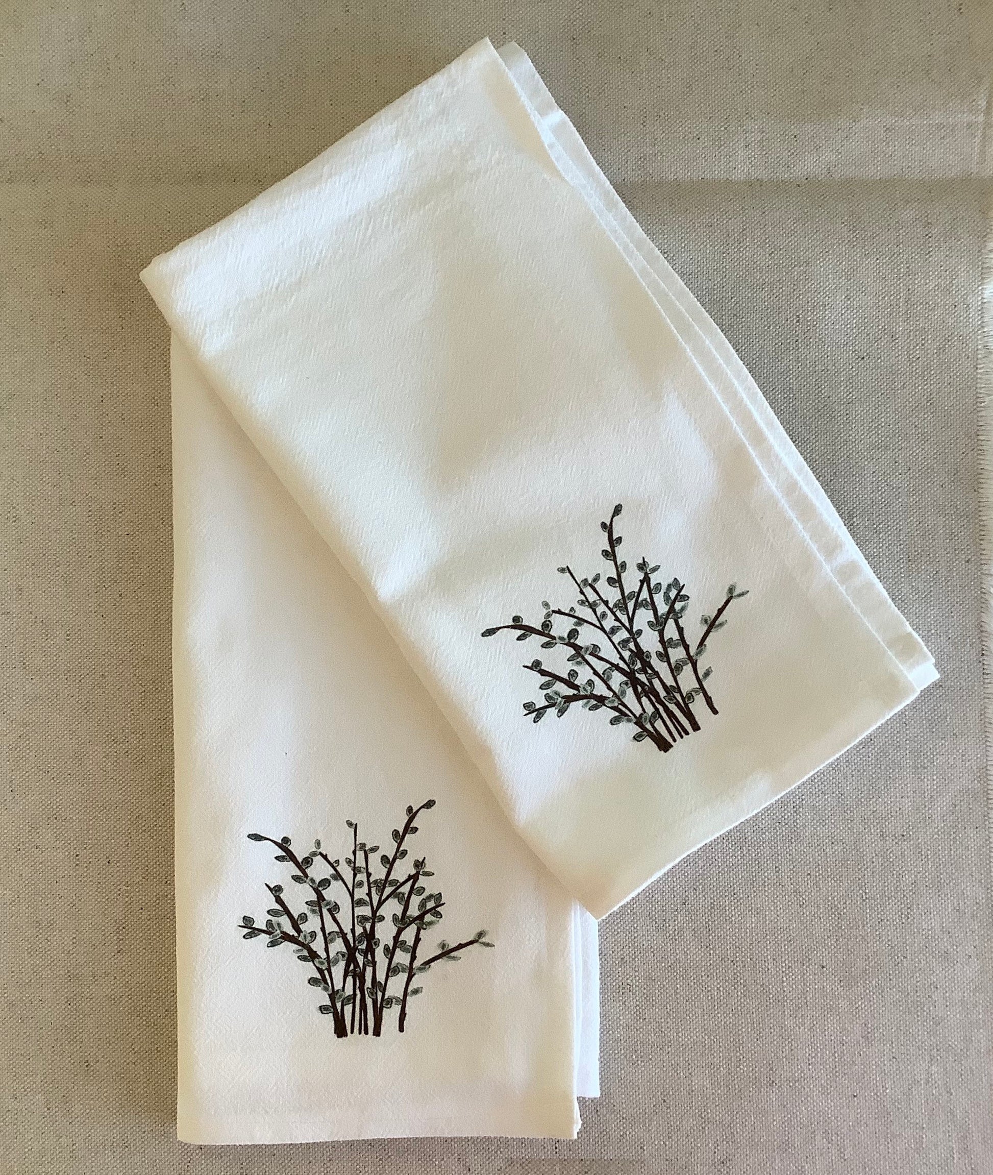 Pussy Willow Cotton Napkin Set.