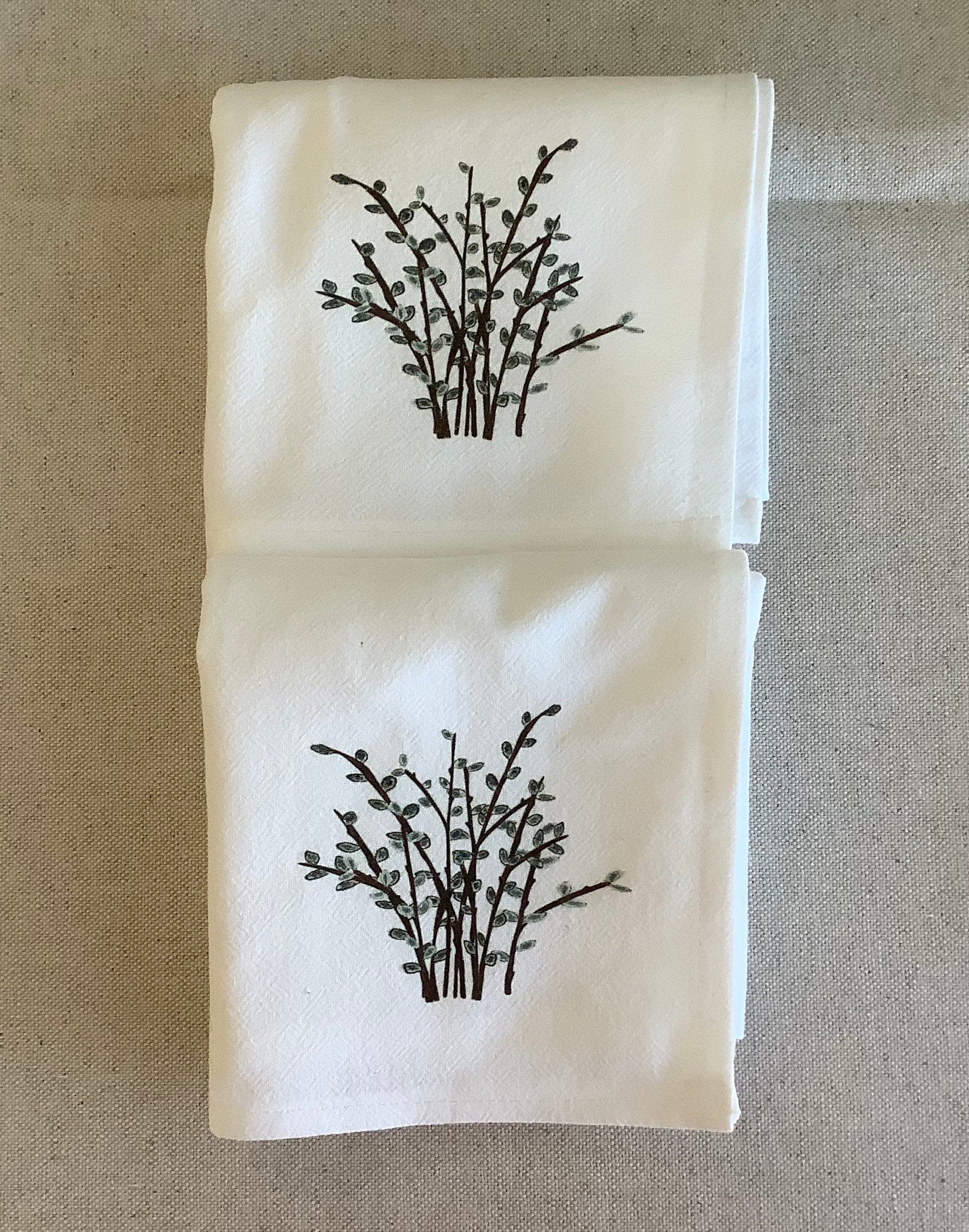 Pussy Willow Cotton Napkin Set.