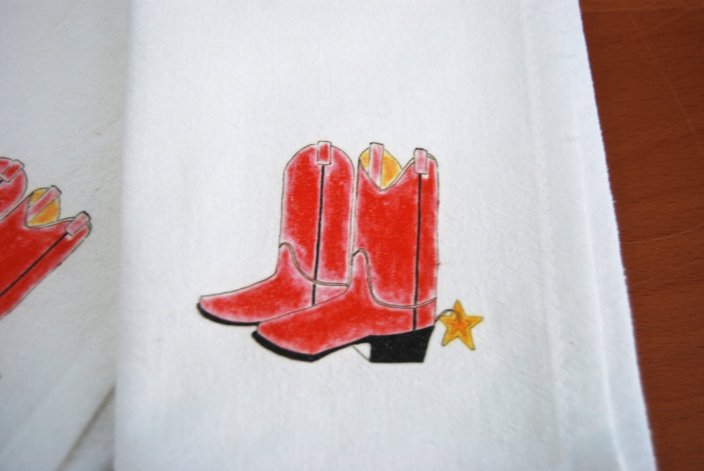 Western Boots Cotton Napkin Set.