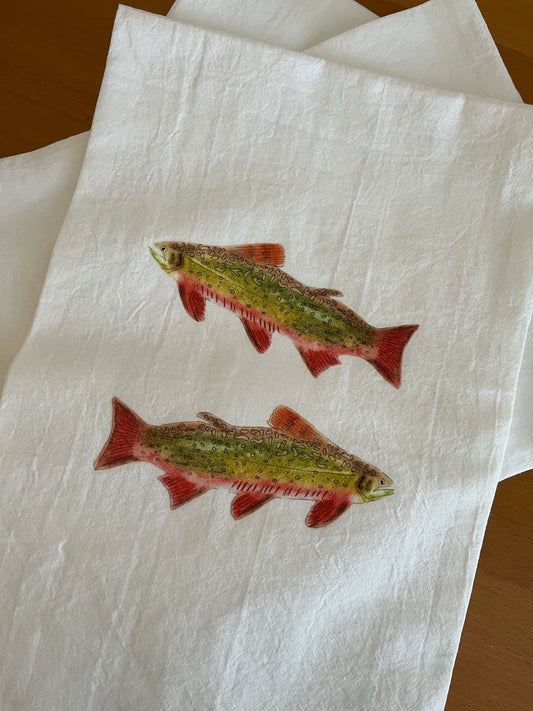 Brook Trout Tea Towel