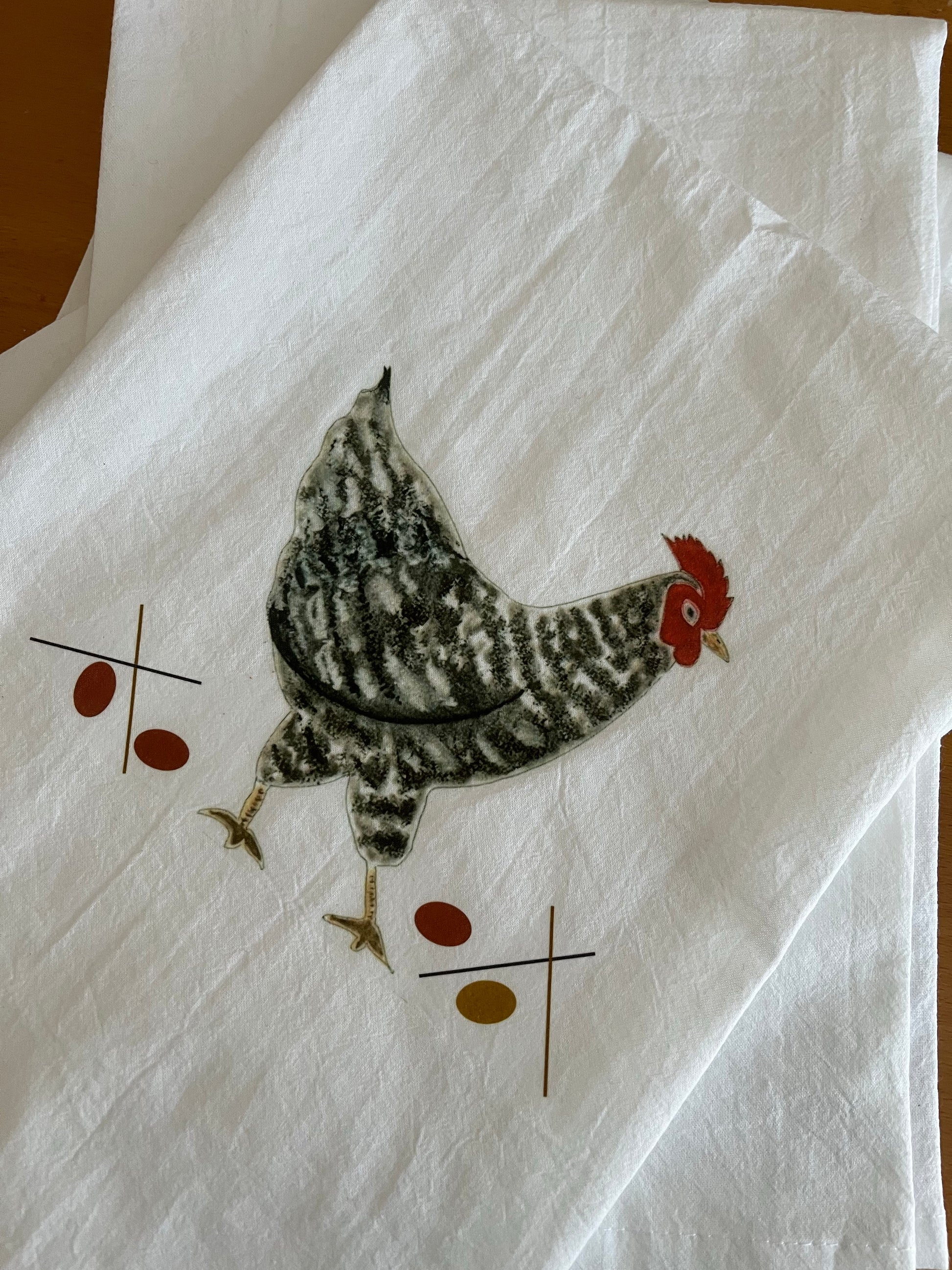 Speckled Hen Kitchen Towel.