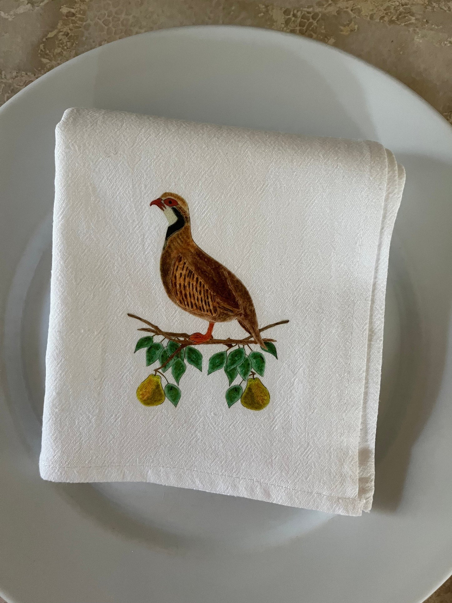 Partridge in a Pear Tree Cotton Napkin Set