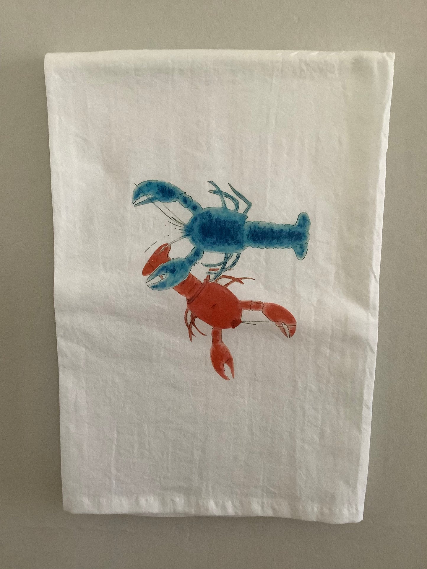 Red Lobster Blue Lobster Tea Towel