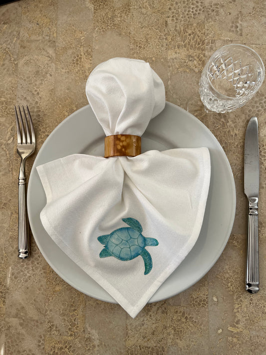 Tropical Turtle Cotton Napkin Set